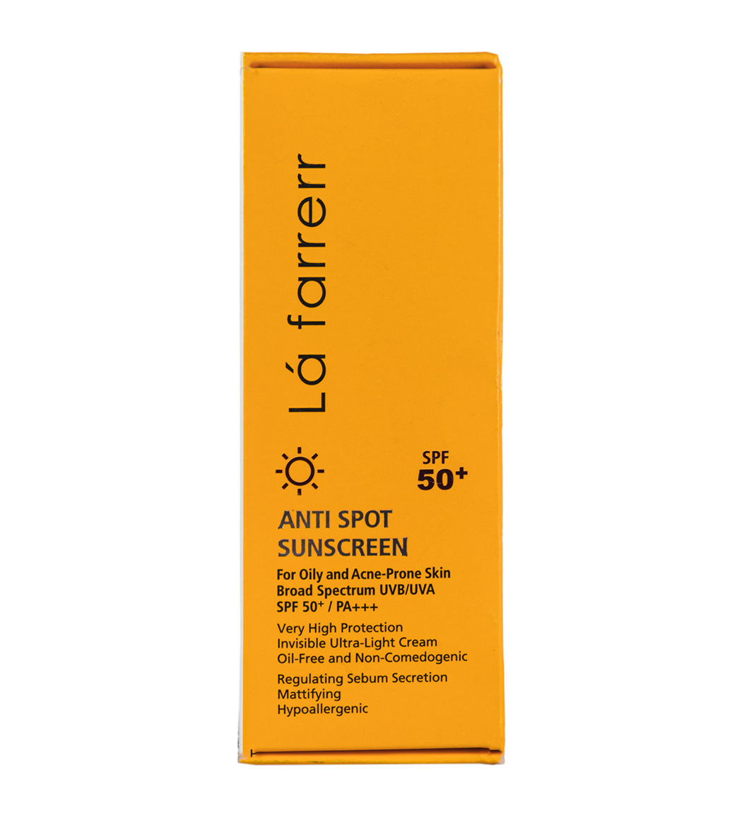 کرم ضدآفتاب و ضدلک بدون رنگ پوست های خشک و معمولی spf50 لافارر