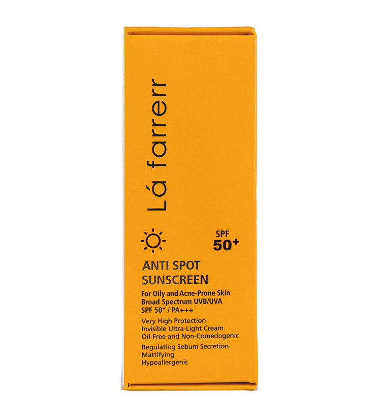 کرم ضدآفتاب و ضدلک بدون رنگ پوست های خشک و معمولی spf50 لافارر